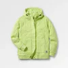 Clementine Recycled Quilted Popper Up Hoodie