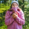 Clementine Recycled Quilted Popper Up Hoodie