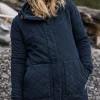 Clementine Recycled Quilted Popper Up Hoodie