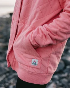 Clementine Recycled Quilted Popper Up Hoodie