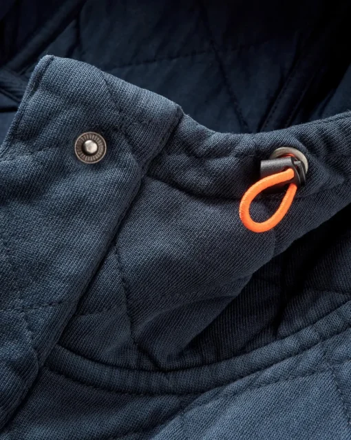 Clementine Recycled Quilted Popper Up Hoodie