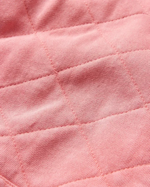 Clementine Recycled Quilted Popper Up Hoodie