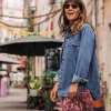 Coral Denim Cotton Ls Shirt