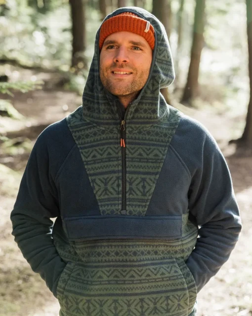 Edge Hooded 1/2 Zip Polar Fleece