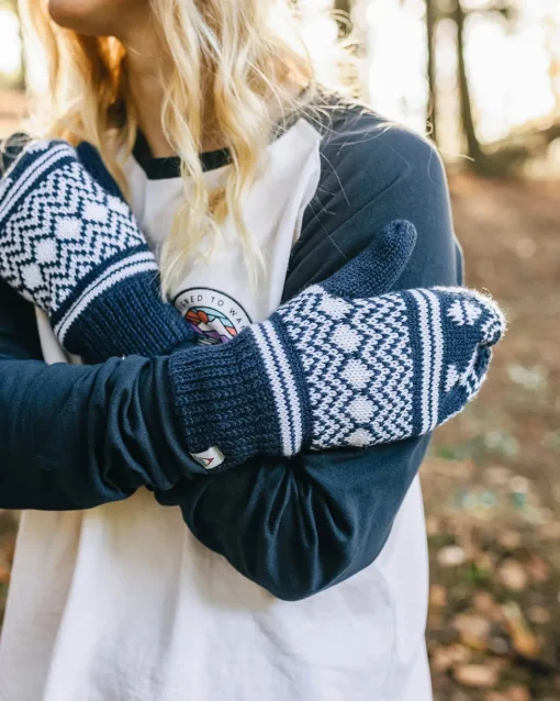 Powder Fleece Lined Recycled Acrylic Mittens