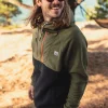 Woodland Hooded 1/2 Zip Polar Fleece